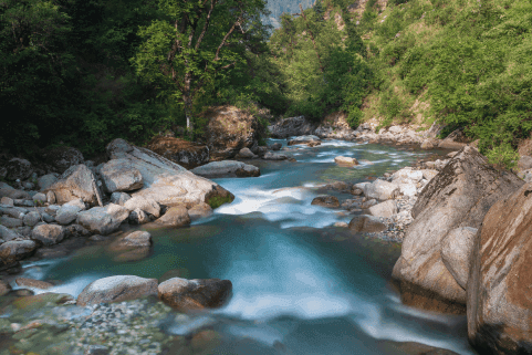 Tirthan Valley with Choiee Waterfall