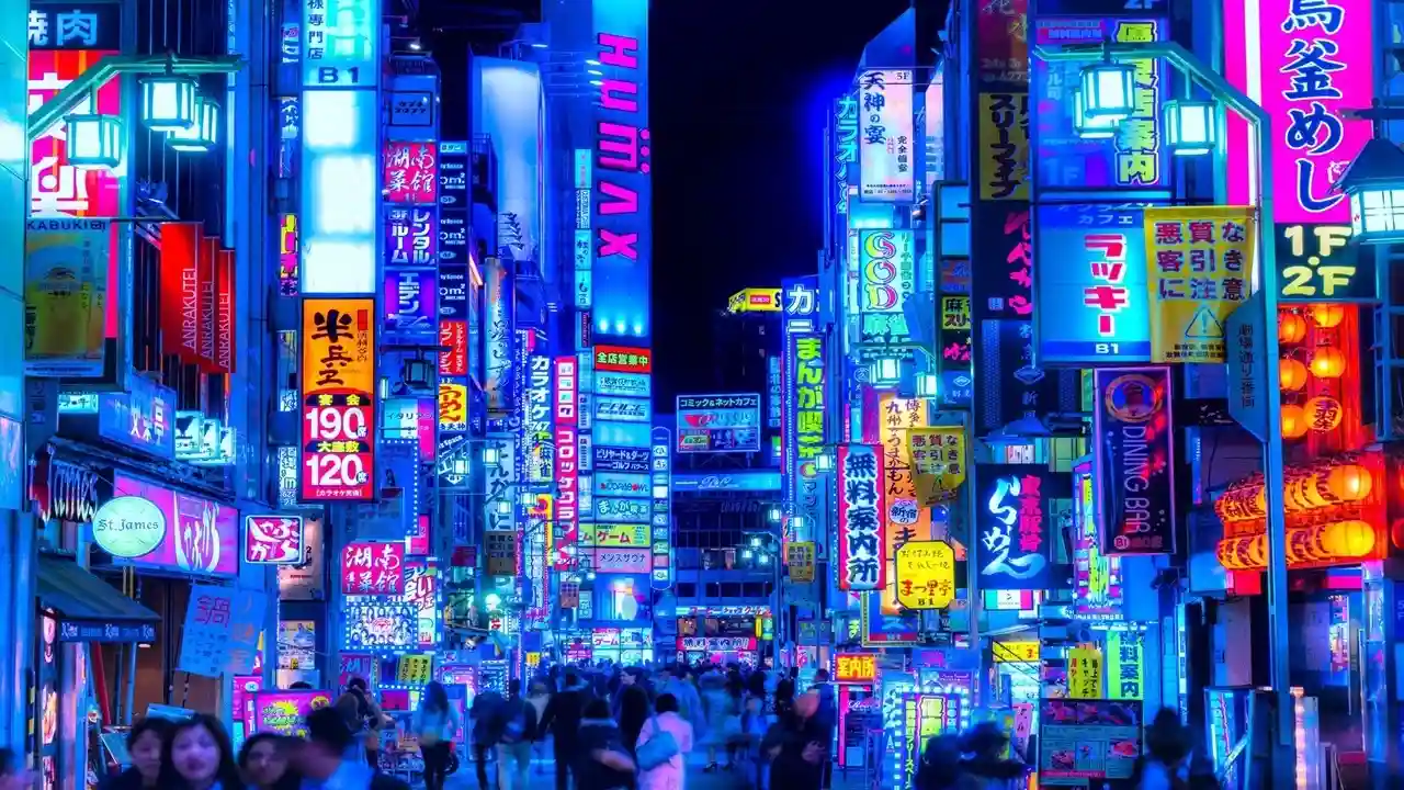 Nightlife in Japan